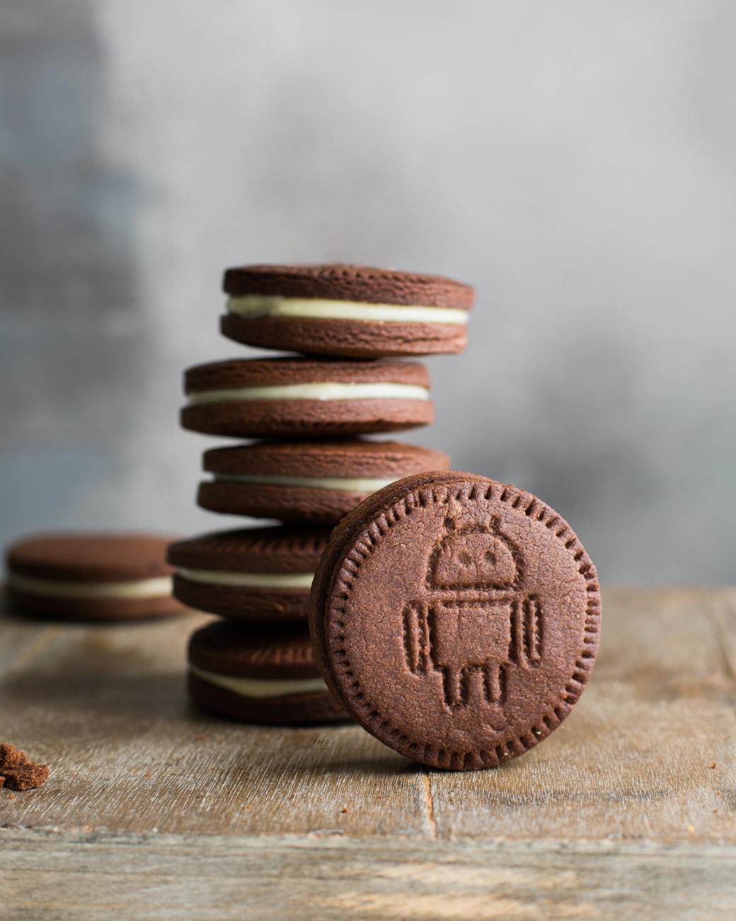 brown cookie sandwiches